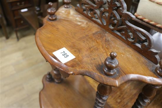 A Victorian walnut whatnot,